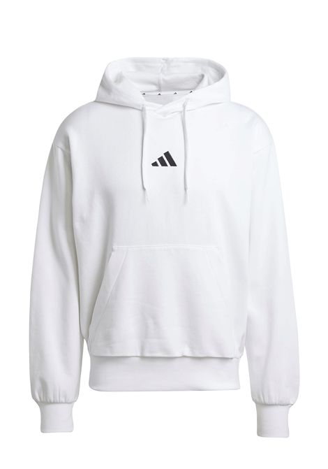 Felpa Adidas Essentials Feelcozy Fleece con Cappuccio Bianco Uomo ADIDAS CORE | Felpe | JE3808-